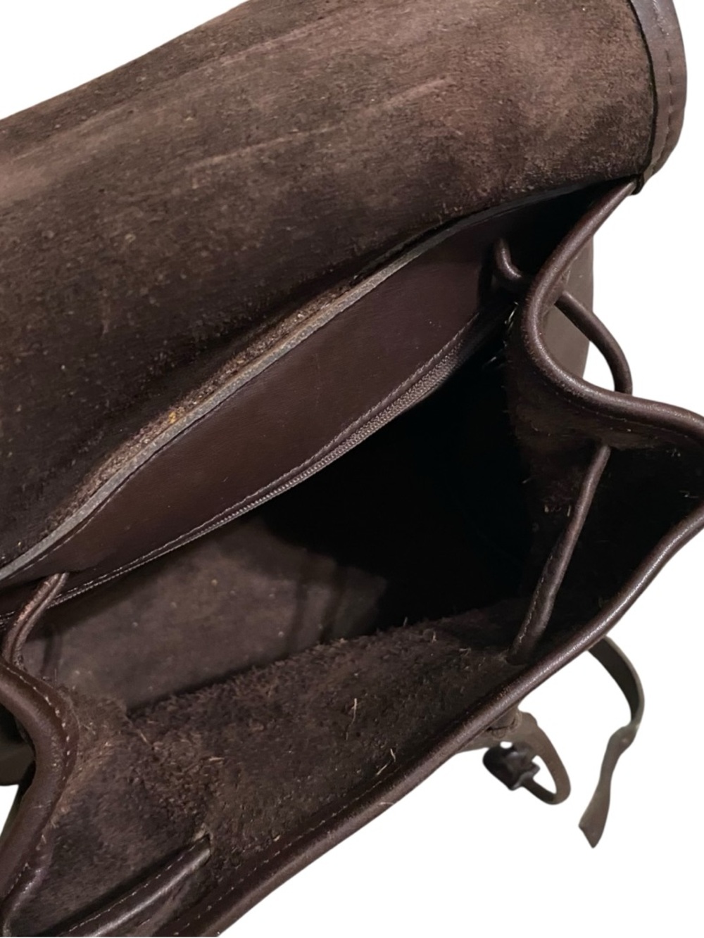 Coach Vintage 90s Dark Brown Leather Turn Lock Daypack Backpack - Picture 10 of 12
